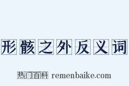 形骸之外反义词是什么意思的图片